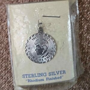 Sterling Silver John F. Kennedy Coin Pendant